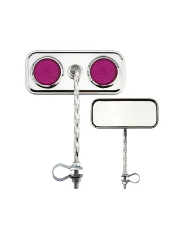 Rectangle Square Twisted Mirror Chrome Purple...